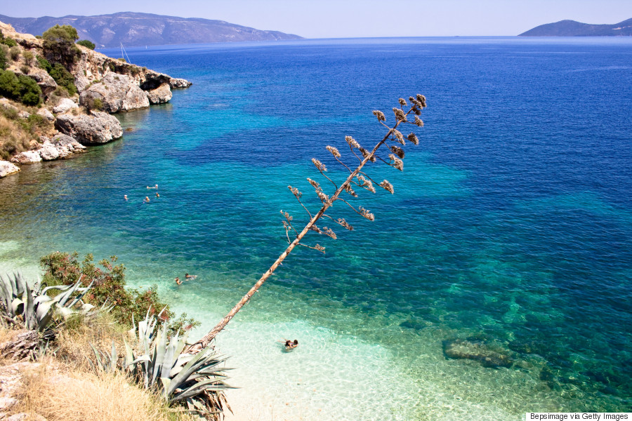 View of Agia Efimia beach on the Kefalonia's island